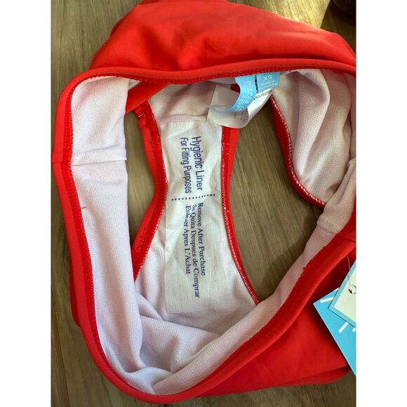 NWT Draper James Solid Basic High Waisted Red Bikini Bottom Size Small - Picture 4 of 5